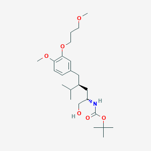molecular formula C24H41NO6 B8496542 (2S,4S)-2-(tert-Butoxycarbonylamino)-4-[3-(3-methoxypropoxy)-4-methoxybenzyl]-5-methyl-1-hexanol 