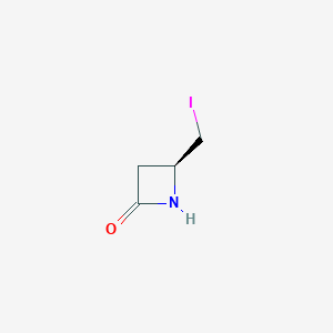 molecular formula C4H6INO B8496564 (4S)-4-iodomethyl-azetidin-2-one CAS No. 72776-09-1