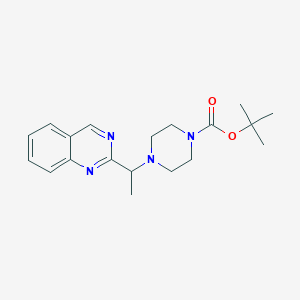 molecular formula C19H26N4O2 B8496567 Tert-butyl 4-(1-quinazolin-2-ylethyl)piperazine-1-carboxylate 