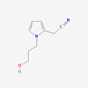 molecular formula C9H12N2O B8496602 1-(3-Hydroxypropyl)pyrrol-2-acetonitrile 