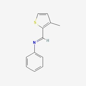 molecular formula C12H11NS B8496616 N-(3-Methyl-2-thenylidene)aniline 