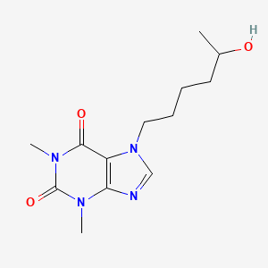 molecular formula C13H20N4O3 B8496648 7-(5-Hydroxyhexyl)-1,3-dimethylxanthine CAS No. 53547-04-9