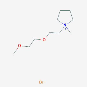 molecular formula C10H22BrNO2 B8496684 1-[2-(2-Methoxyethoxy)ethyl]-1-methylpyrrolidin-1-ium bromide CAS No. 833446-40-5