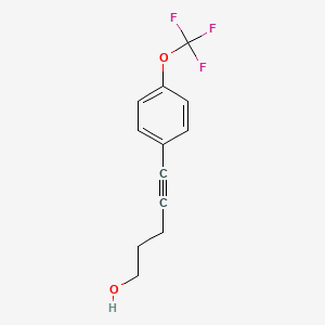 molecular formula C12H11F3O2 B8496693 4-Pentyn-1-ol, 5-[4-(trifluoromethoxy)phenyl]- 
