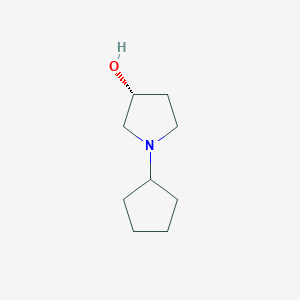 molecular formula C9H17NO B8496744 (R)-1-cyclopentyl-pyrrolidin-3-ol 