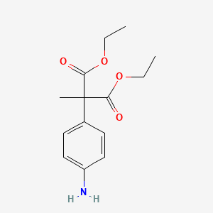 molecular formula C14H19NO4 B8496831 Diethyl 2-(4-aminophenyl)-2-methylmalonate 