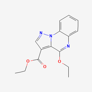 molecular formula C15H15N3O3 B8496862 Ethyl 4-ethoxypyrazolo[1,5-A]quinoxaline-3-carboxylate CAS No. 62040-17-9