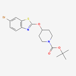 molecular formula C17H21BrN2O3S B8496886 4-(6-Bromo-benzothiazol-2-yloxy)-piperidine-1-carboxylic acid tert-butyl ester 