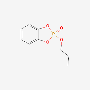 molecular formula C9H11O4P B8496917 2-Propoxy-2H-1,3,2lambda~5~-benzodioxaphosphol-2-one CAS No. 10508-77-7