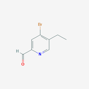 molecular formula C8H8BrNO B8496938 4-Bromo-5-ethyl-pyridine-2-carbaldehyde 