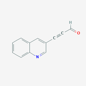 molecular formula C12H7NO B8496950 3-(3-Quinolinyl)-2-propynal 
