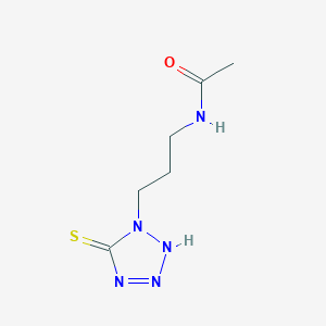 molecular formula C6H11N5OS B8496956 N-[3-(5-Sulfanylidene-2,5-dihydro-1H-tetrazol-1-yl)propyl]acetamide CAS No. 74651-82-4
