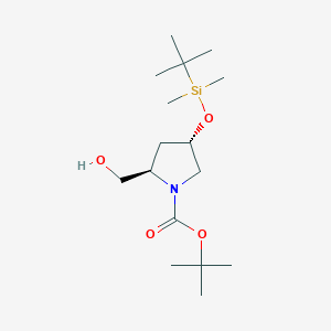 (2R,4S)-tert-butyl 4-((tert-butyldimethylsilyl)oxy)-2-(hydroxymethyl)pyrrolidine-1-carboxylate