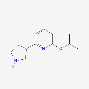 molecular formula C12H18N2O B8496964 2-(Propan-2-yloxy)-6-(pyrrolidin-3-yl)pyridine 