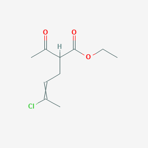 molecular formula C10H15ClO3 B8496988 Ethyl 2-acetyl-5-chlorohex-4-enoate CAS No. 26209-40-5