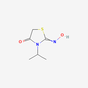 molecular formula C6H10N2O2S B8497002 2-(Hydroxyimino)-3-(propan-2-yl)-1,3-thiazolidin-4-one CAS No. 61330-94-7
