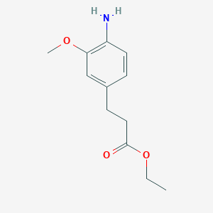 molecular formula C12H17NO3 B8497034 Ethyl 3-(4-amino-3-methoxyphenyl)propanoate 