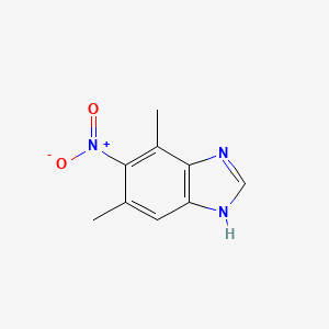 molecular formula C9H9N3O2 B8497053 4,6-Dimethyl-5-nitro-1H-benzo[d]imidazole 