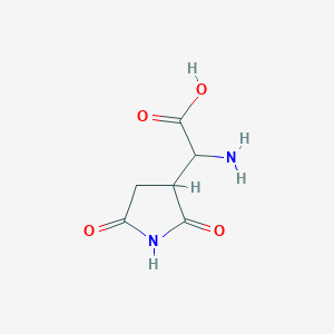 molecular formula C6H8N2O4 B8497077 2-(2,5-Dioxopyrrolidin-3-yl)glycine 