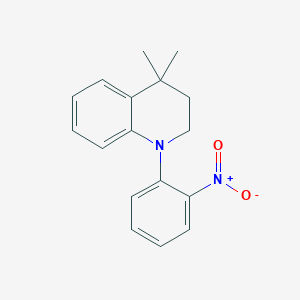 molecular formula C17H18N2O2 B8497085 4,4-Dimethyl-1-(2-nitrophenyl)-1,2,3,4-tetrahydroquinoline CAS No. 870072-60-9