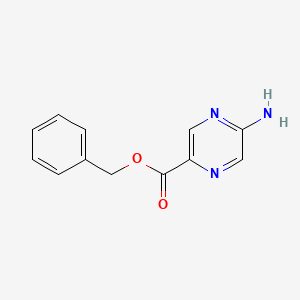 molecular formula C12H11N3O2 B8497090 Benzyl 5-aminopyrazine-2-carboxylate 