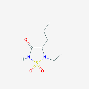 molecular formula C7H14N2O3S B8497099 4-Propyl-5-ethyl-1,2,5-thiadiazolidin-3-one 1,1-dioxide 