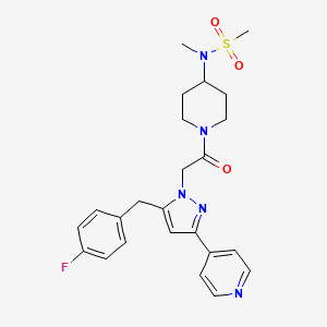 N-(1-{[5-(4-fluorobenzyl)-3-pyridin-4-yl-1H-pyrazol-1-yl]acetyl}piperidin-4-yl)-N-methylmethanesulfonamide