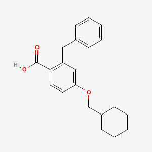 molecular formula C21H24O3 B8497137 4-Cyclohexylmethyloxy-2-benzyl-benzoic acid 