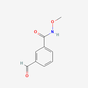 molecular formula C9H9NO3 B8497309 3-(Methoxyaminocarbonyl)benzaldehyde 