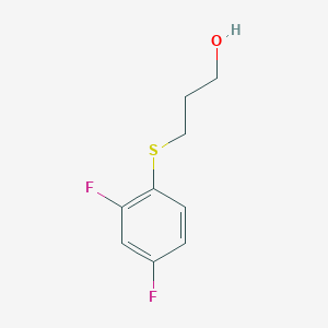 molecular formula C9H10F2OS B8497326 3-(2,4-Difluorophenyl)sulfanylpropan-1-ol 