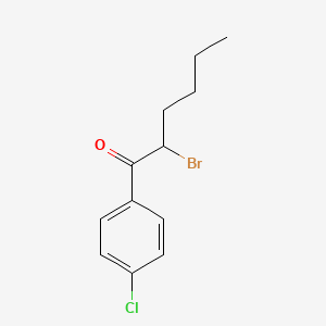 molecular formula C12H14BrClO B8497474 2-Bromo-1-(4-chlorophenyl)hexan-1-one CAS No. 2001-08-3
