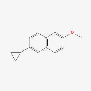 molecular formula C14H14O B8497482 2-Cyclopropyl-6-methoxynaphthalene 