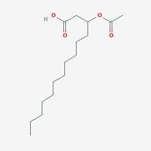 molecular formula C16H30O4 B8497495 (3RS)-3-acetoxytetradecanoic acid 