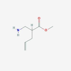 molecular formula C7H13NO2 B8497562 Methyl 2-(aminomethyl)pent-4-enoate 