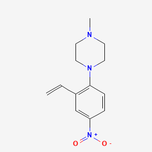 molecular formula C13H17N3O2 B8497576 1-Methyl-4-(4-nitro-2-vinylphenyl)piperazine 