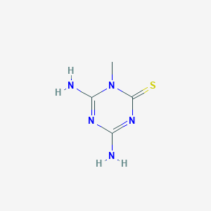 molecular formula C4H7N5S B8497593 1-Methyl-4,6-diamino-1,3,5-triazine-2(1H)-thione 