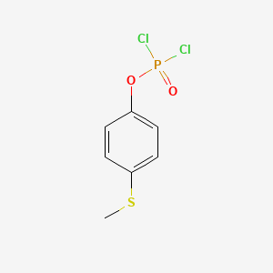 molecular formula C7H7Cl2O2PS B8497669 4-(Methylthio)phenyl phosphorodichloridate 