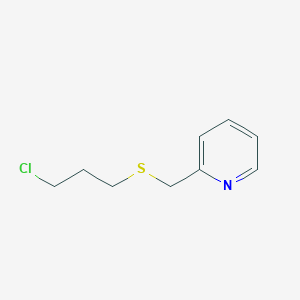 molecular formula C9H12ClNS B8497678 Pyrid-2-ylmethyl 3-chloropropyl sulphide 