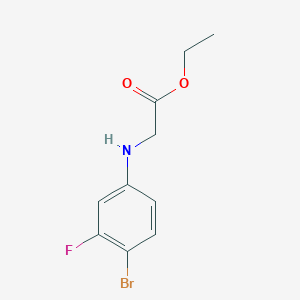 molecular formula C10H11BrFNO2 B8497687 Ethyl 2-(4-bromo-3-fluoro-anilino)acetate 