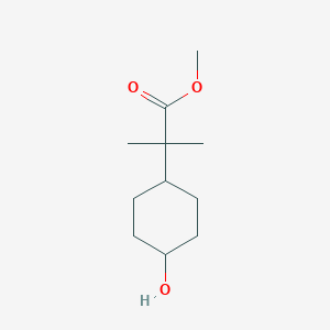 2-(cis-4-Hydroxy-cyclohexyl)-2-methyl-propionic acid methyl ester