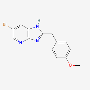 molecular formula C14H12BrN3O B8497718 6-bromo-2-(4-methoxybenzyl)-1H-imidazo[4,5-b]pyridine 