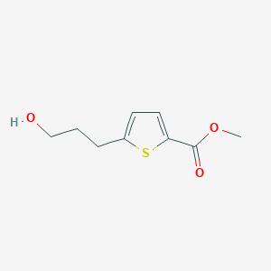 molecular formula C9H12O3S B8497730 Methyl 5-(3-hydroxypropyl)thiophene-2-carboxylate 