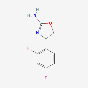 molecular formula C9H8F2N2O B8497753 (RS)-4-(2,4-Difluoro-phenyl)-4,5-dihydro-oxazol-2-ylamine 
