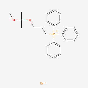 molecular formula C25H30BrO2P B8497803 Phosphonium, [3-(1-methoxy-1-methylethoxy)propyl]triphenyl-, bromide CAS No. 78606-74-3