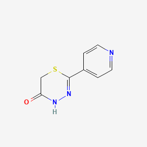 molecular formula C8H7N3OS B8497824 2-(Pyridin-4-yl)-4H-1,3,4-thiadiazin-5(6H)-one CAS No. 88038-40-8