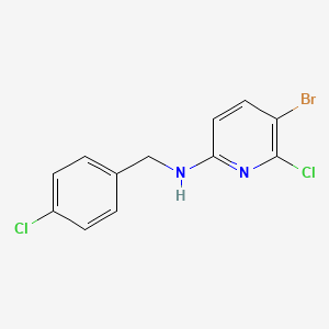 molecular formula C12H9BrCl2N2 B8497861 (5-Bromo-6-chloro-pyridin-2-yl)-(4-chloro-benzyl)-amine 