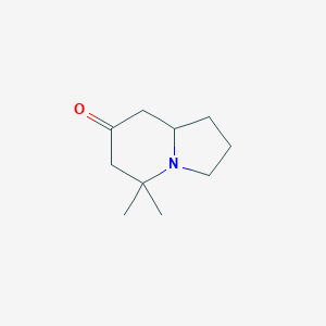 molecular formula C10H17NO B8497874 5,5-Dimethyl-hexahydro-indolizin-7-one 