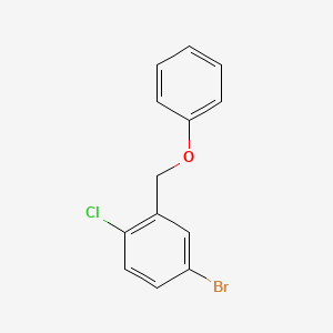 molecular formula C13H10BrClO B8497903 4-Bromo-1-chloro-2-(phenoxymethyl)benzene 