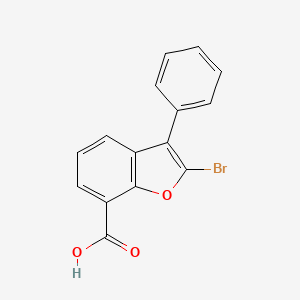 molecular formula C15H9BrO3 B8497906 2-Bromo-3-phenyl-7-benzofurancarboxylic acid 