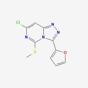 molecular formula C10H7ClN4OS B8497919 7-Chloro-3-(furan-2-yl)-5-(methylsulfanyl)[1,2,4]triazolo[4,3-c]pyrimidine CAS No. 262452-26-6